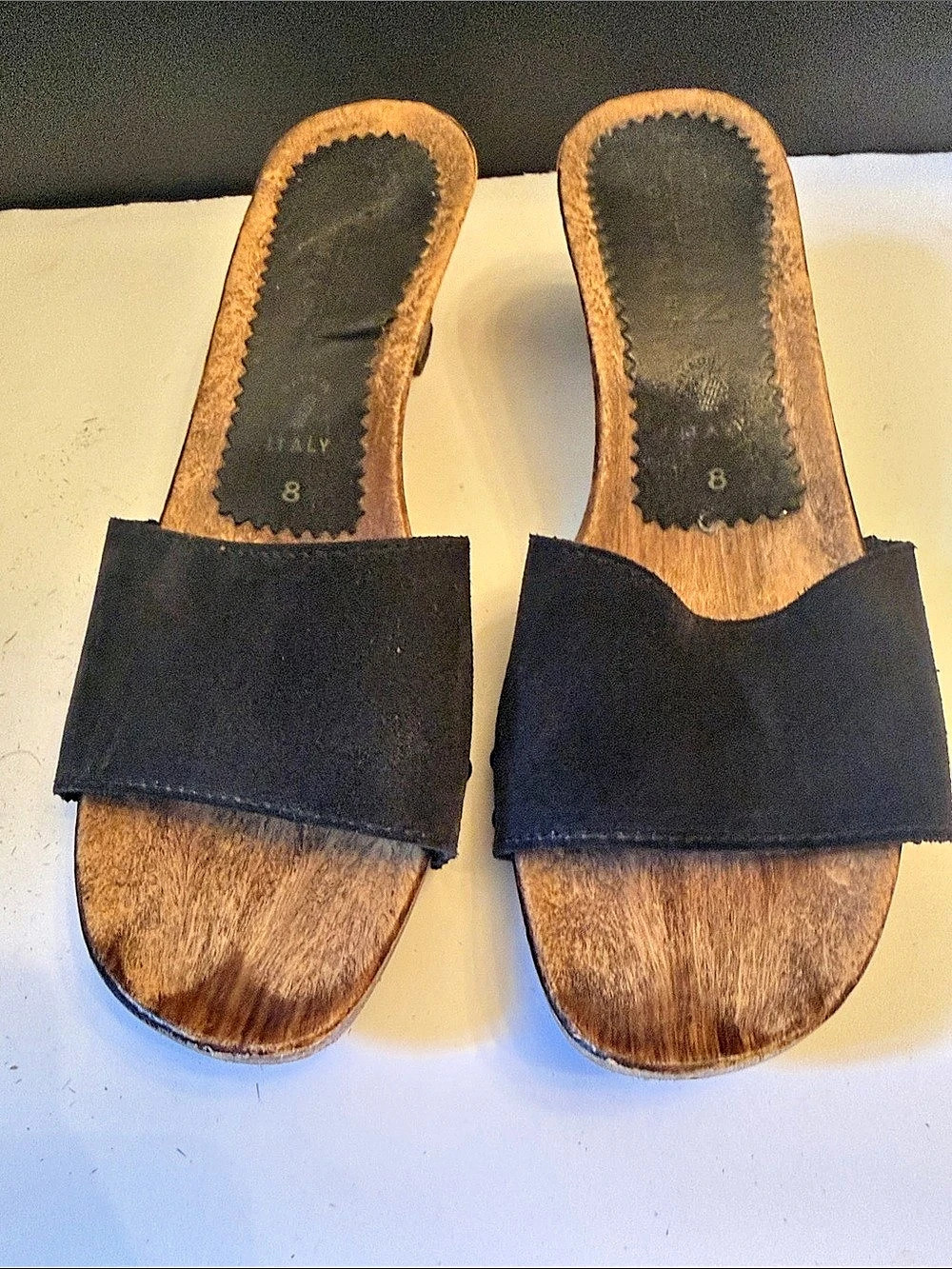Italian Shoemakers Black & Brown Mules Size US 8